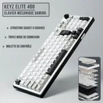 The G-LAB Keyz Elite 400 WG - Mécanique - Sans-Fil - RGB - Blanc/Gris — miniature 7