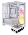 Corsair 2800X RS-R ARGB Blanc + RM750e Blanc, miniature 1