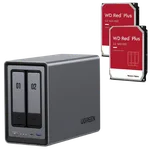 UGREEN DXP2800 - 2 Baies avec 2 disques WD 4To RED Plus — miniature 1