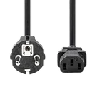 Nedis Câble prise de terre mâle/IEC-320-C13 - 2m - Noir — miniature 2