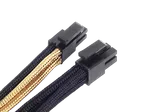 Silverstone Cable tressé 8-Pin EPS/ATX 4+4-Pin 300mm GOLD/Black — miniature 4