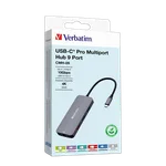 Verbatim USB-C Pro Multiport Hub 9 Port CMH-09 — miniature 1