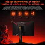 HKC G27H7P - 27" 4K 160Hz ou FHD 320Hz Fast-IPS 1ms Pivot FreeSync — miniature 12