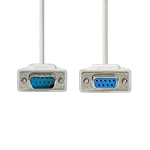 Nedis Câble D-Sub 9 mâle/femelle - 2m - Blanc — miniature 2