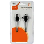 MCL Samar Câble USB-A vers Multitête - 1m - Noir# — miniature 2