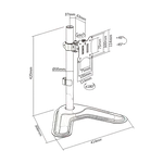 Kimex International Support de bureau pour 1 écran 17" à 32" — miniature 2