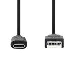 Nedis Câble USB-A vers USB-C mâle/mâle - 60W - 1m - Noir — miniature 2