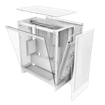 NZXT H7 Flow Blanc - MT/Sans Alim/E-ATX — miniature 6
