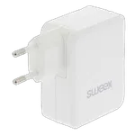 Chargeur mural 3 ports - 2xUSB-A - USB-C - Blanc — miniature 3