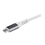 T'nB Câble USB-C vers USB-C - 100W - Tressé - 2m - Blanc — miniature 2
