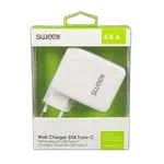 Chargeur mural 3 ports - 2xUSB-A - USB-C - Blanc — miniature 9