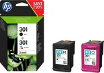 HP Cartouches 301 Noire+Cyan/Magenta/Jaune N9J72AE — miniature 1