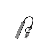 T'nB iClick Hub USB-A/USB-C - 4 ports - Gris — miniature 3