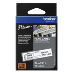 Brother BLACK ON WHITE FLAG TAPE — miniature 4