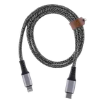 T'nB Câble USB-C/Lightning - 1,5m - nylon RPET - Noir — miniature 3
