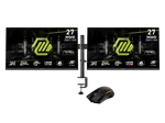 MSI 2 x 27" QHD 240Hz Fast-IPS FreeSync Premium + Support double + Souris — miniature 1