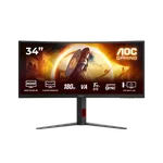 AOC CU34G4 - 34" CURVE UWQHD 180Hz Fast VA 0.5ms Adaptive Sync FreeSync Premium — miniature 1