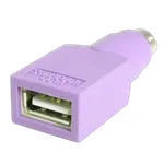 StarTech Adaptateur Clavier USB vers PS/2 - USB A Femelle - PS/2 Mâle Violet — miniature 3