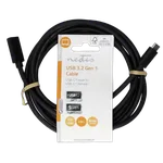 Nedis Câble USB-C 3.2 mâle/femelle - 60W - 2m - Noir — miniature 1