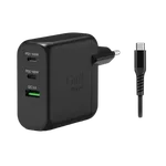 Port Chargeur mural GaN 100W - 3 ports + Câble USB-C 2m — miniature 1