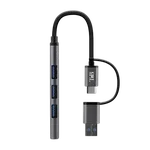 T'nB iClick Hub USB-A/USB-C - 4 ports - Gris — miniature 5