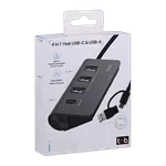 T'nB USB-A/USB-C 3.0 - 4 ports - Gris — miniature 2
