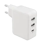 Chargeur mural 3 ports - 2xUSB-A - USB-C - Blanc — miniature 4