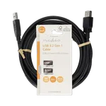 Nedis Câbe USB-A 3.2 mâle/femelle - 3m - Noir — miniature 1