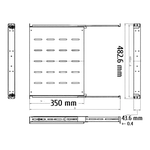 Kimex International Etagère coulissante 19" 1U - Rack & Baie — miniature 2