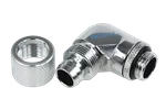 Alphacool Fitting 13/10mm - 90° rotatif - G1/4" - Chrome — miniature 2
