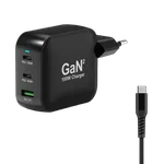 Port Chargeur mural 100W GaN 3 ports + Câble USB-C - 2m — miniature 1