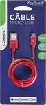 KEYOUEST Câble USB-A/Micro USB B - 1.2m - Rouge — miniature 1