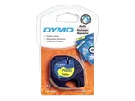 Dymo Ruban LetraTag S0721620 - Noir sur Jaune - 1.2cmx4m — miniature 2
