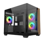 Cooler Master Elite 481 Wood Noir - mT/Sans Alim/mATX — miniature 1