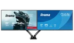 Iiyama 27" FHD 240Hz Fast-IPS G-Sync + 27" FHD 120Hz + Bras double — miniature 1