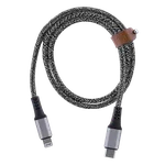 T'nB Câble USB-C/Lightning - 1,5m - nylon RPET - Noir — miniature 1