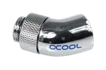 Alphacool HF Coude 45° rotatif - 1/4" Mâle / Femelle Chrome — miniature 3