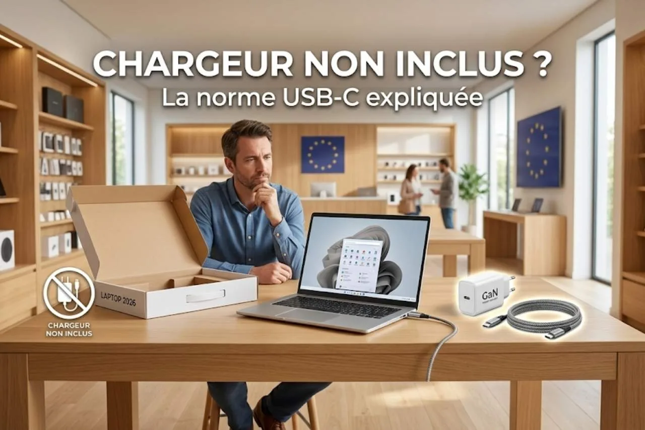PC portable vendu sans chargeur : tout savoir sur la nouvelle loi européenne de 2026