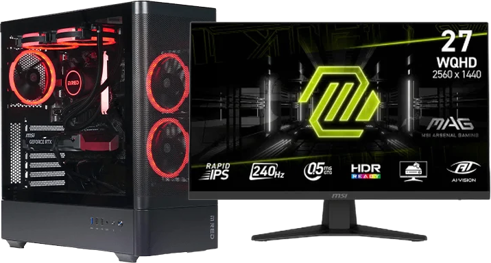 BILLGAMER R5-5500/5050/16Go/1To + MSI 27" QHD 240Hz Fast IPS