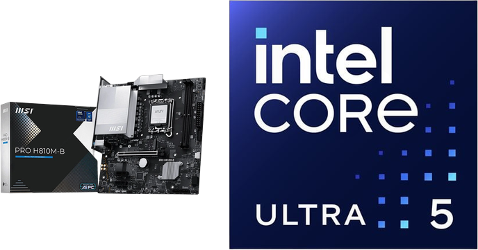 Pack MSI PRO H810M-B + Intel Ultra 5 - 225 Tray 1851