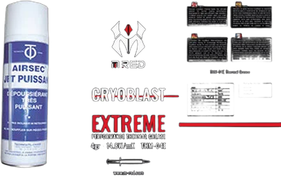 Pack Entretien PC : Bombe air sec + Pâte thermique Cryoblast