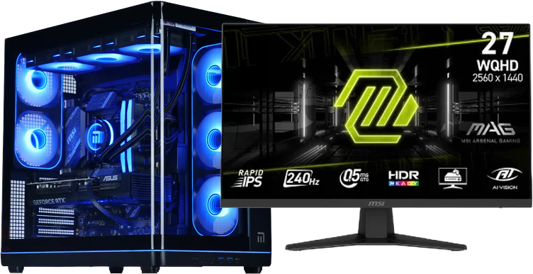 PC GAMER CHRONOS V4 5070-Ti + MSI 27" QHD 240Hz IPS