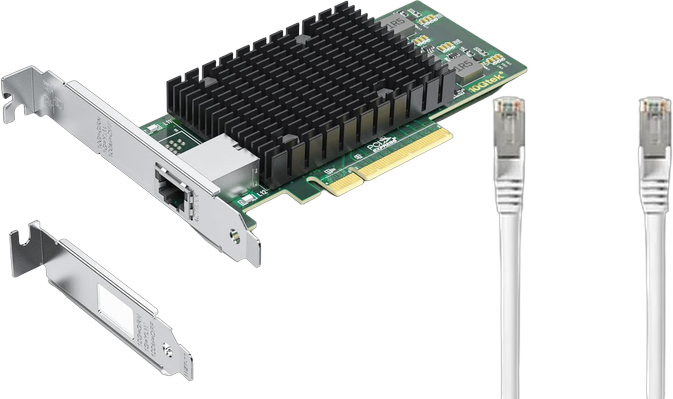 Carte réseau 10Gtek X540-T1 - 10GB/s + Nedis Câble RJ45 CAT 8.1 S/FTP 2m