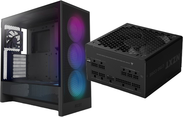 H5 Flow RGB Noir + ATX 750W - 80+ Gold - C750 Gold Core Noir