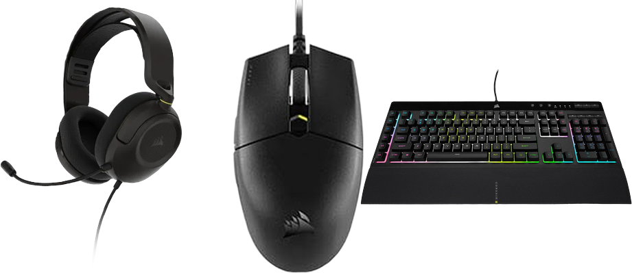 Bundle : Casque Gaming HS35 V3 + Souris gaming KATAR PRO XT + K55 PRO Membrane/Filaire/RGB