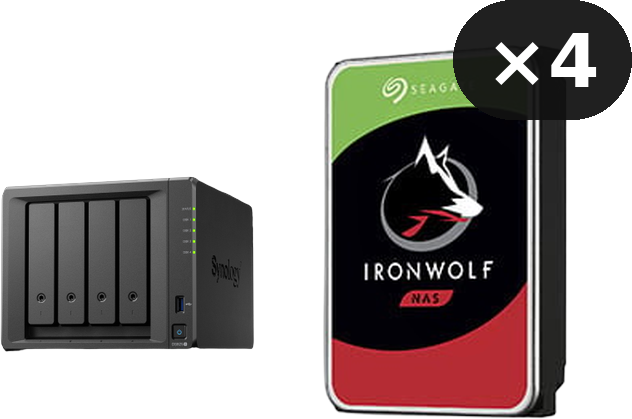 Pack NAS Synology DS925+ 4 baies + 4 x Seagate IronWolf 8To