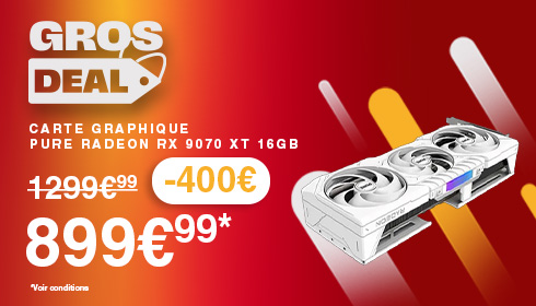 Grosdeal Carte graphique pure radeon RX 9070 XT 16GB à 899,99€